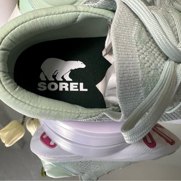 Sorel Explorer Blitz Stride Sneaker Sea Sprite/ White Size 8 NEW WITHOUT TAGS - Picture 3 of 5
